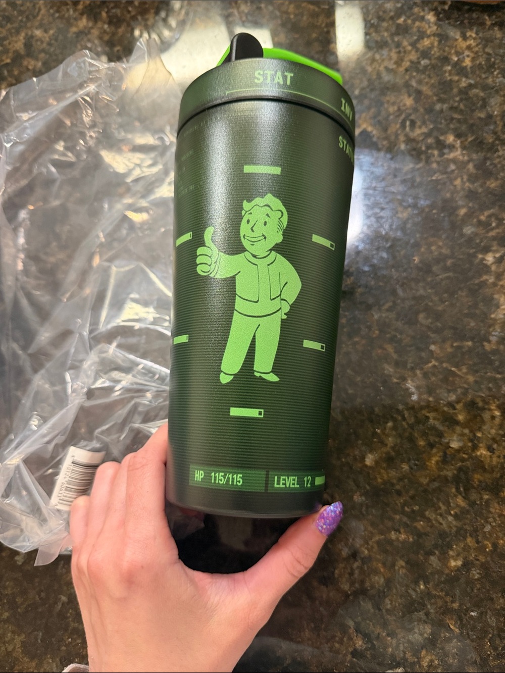 Fallout Vault Boy 24oz Shaker Cup New